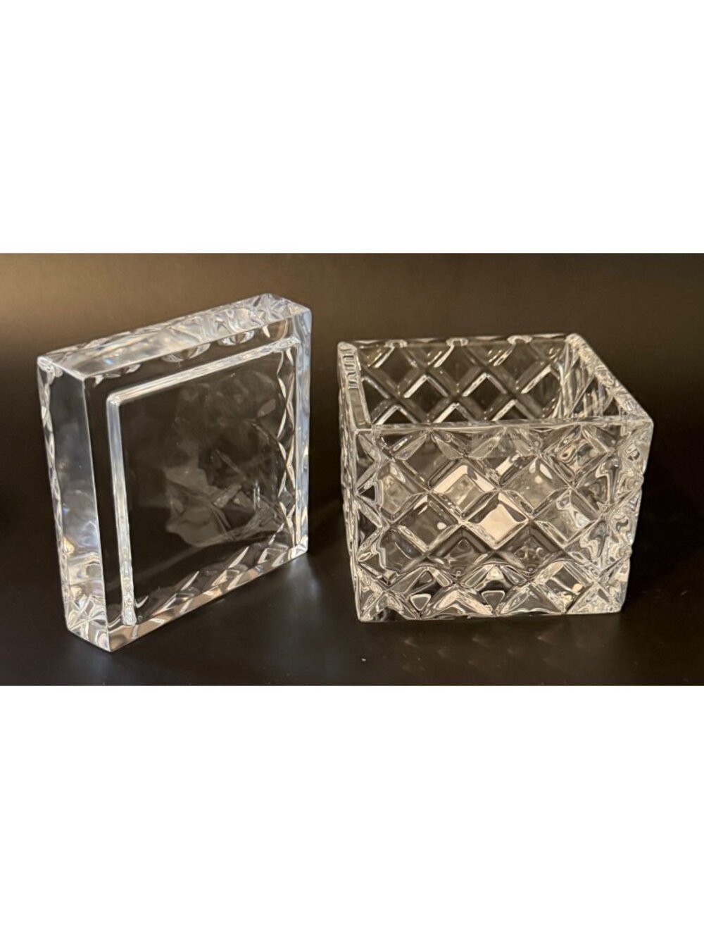 Reed & Barton Regal 5775 Lead Crystal Covered Box Slovenia Original Box
